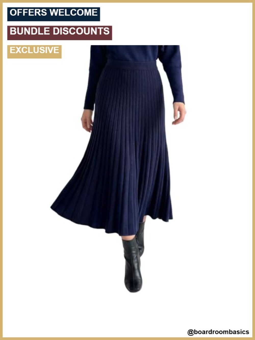Ribbed Knit Flared Maxi Skirt Elastic Waist Flowy Long Skirt